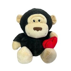 MTY International Monkey Gorilla Ape 12" Plush w Heart Stuffed Animal 2023